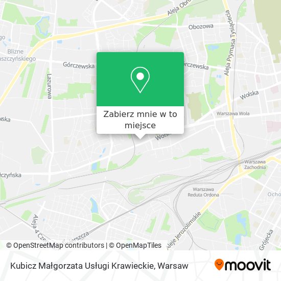 Mapa Kubicz Małgorzata Usługi Krawieckie