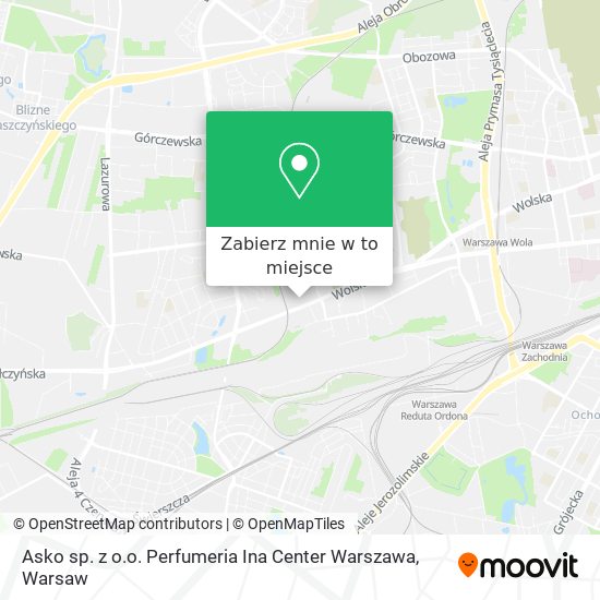 Mapa Asko sp. z o.o. Perfumeria Ina Center Warszawa