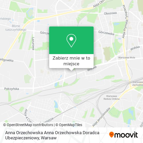 Mapa Anna Orzechowska Anna Orzechowska Doradca Ubezpieczeniowy