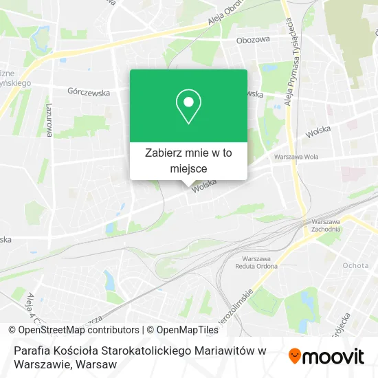 Mapa Parafia Kościoła Starokatolickiego Mariawitów w Warszawie
