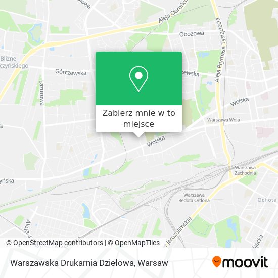 Mapa Warszawska Drukarnia Dziełowa