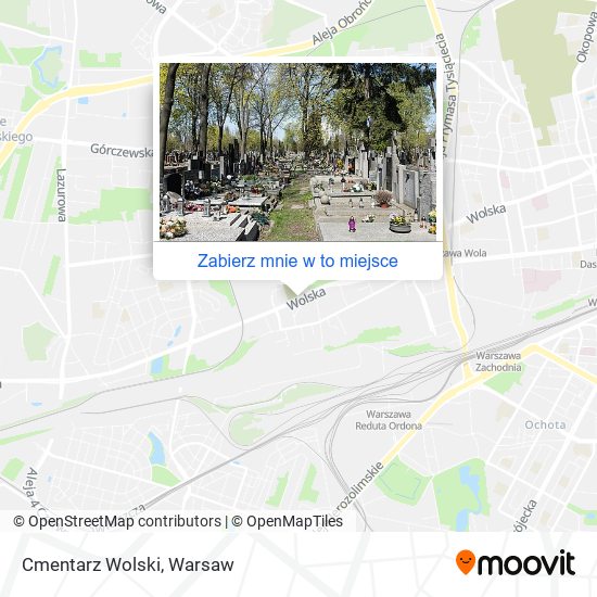 Mapa Cmentarz Wolski