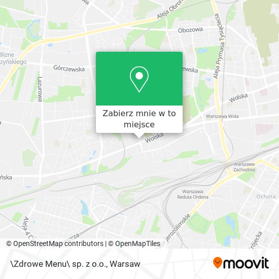 Mapa \Zdrowe Menu\ sp. z o.o.