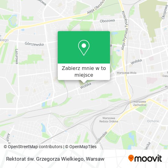 Mapa Rektorat św. Grzegorza Wielkiego