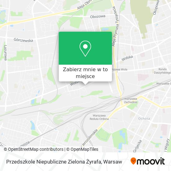 Mapa Przedszkole Niepubliczne Zielona Żyrafa