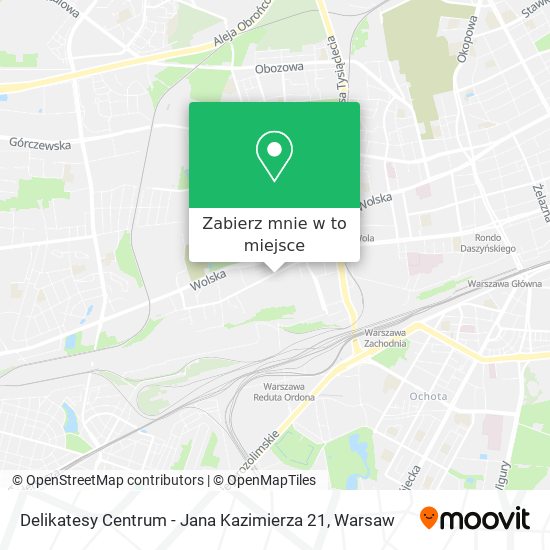 Mapa Delikatesy Centrum - Jana Kazimierza 21