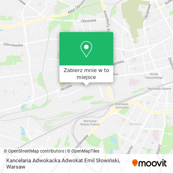 Mapa Kancelaria Adwokacka Adwokat Emil Słowiński