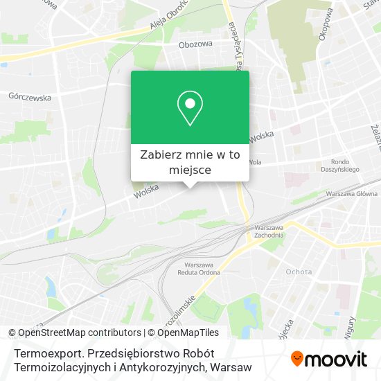 Mapa Termoexport. Przedsiębiorstwo Robót Termoizolacyjnych i Antykorozyjnych