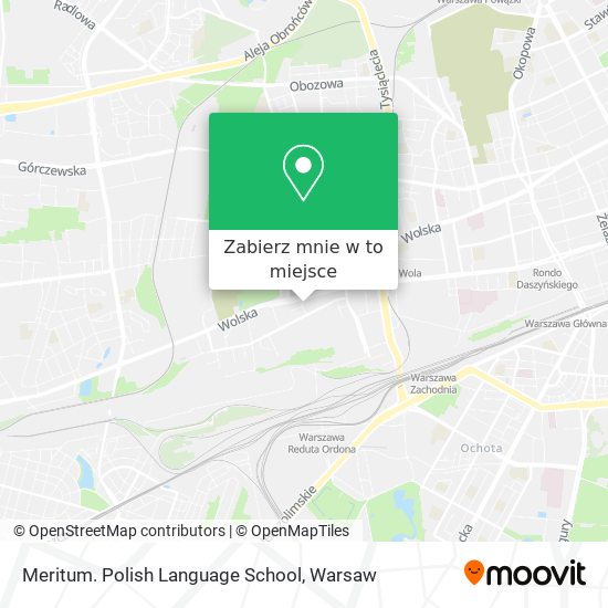 Mapa Meritum. Polish Language School
