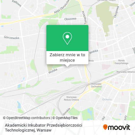 Mapa Akademicki Inkubator Przedsiębiorczości Technologicznej