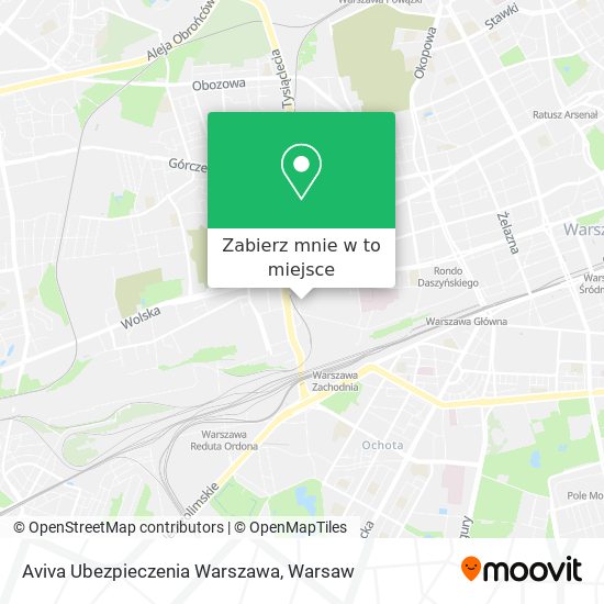 Mapa Aviva Ubezpieczenia Warszawa