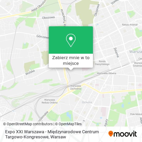 Mapa Expo XXI Warszawa - Międzynarodowe Centrum Targowo-Kongresowe