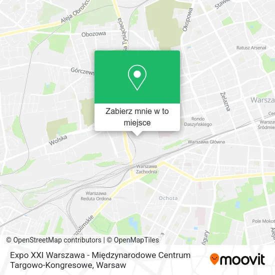 Mapa Expo XXI Warszawa - Międzynarodowe Centrum Targowo-Kongresowe