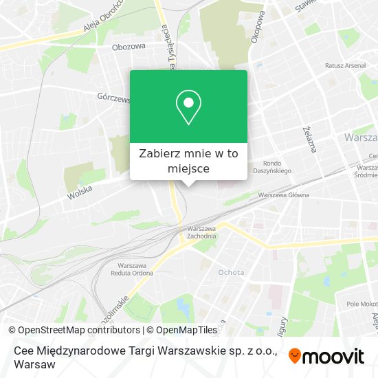 Mapa Cee Międzynarodowe Targi Warszawskie sp. z o.o.