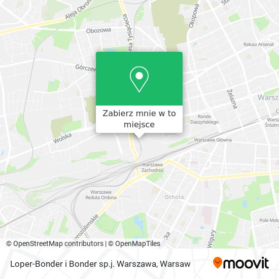 Mapa Loper-Bonder i Bonder sp.j. Warszawa