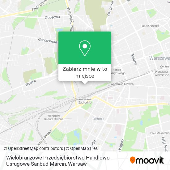 Mapa Wielobranżowe Przedsiębiorstwo Handlowo Usługowe Sanbud Marcin