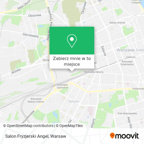 Mapa Salon Fryzjerski Angel