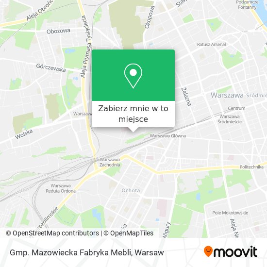 Mapa Gmp. Mazowiecka Fabryka Mebli