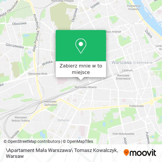 Mapa \Apartament Mała Warszawa\ Tomasz Kowalczyk