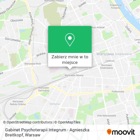 Mapa Gabinet Psychoterapii Integrum - Agnieszka Breitkopf