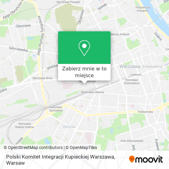 Mapa Polski Komitet Integracji Kupieckiej Warszawa