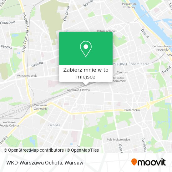 Mapa WKD-Warszawa Ochota