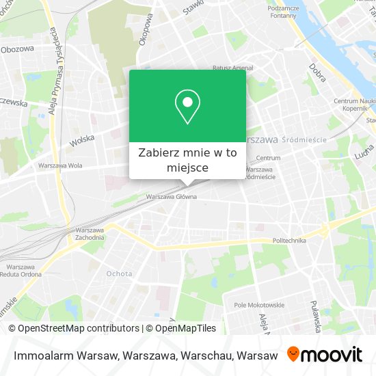 Mapa Immoalarm Warsaw, Warszawa, Warschau