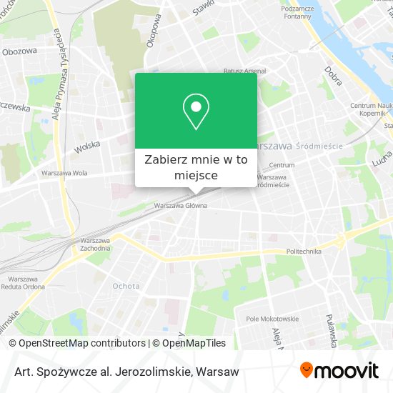 Mapa Art. Spożywcze al. Jerozolimskie