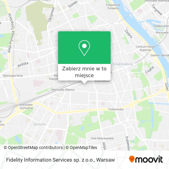 Mapa Fidelity Information Services sp. z o.o.