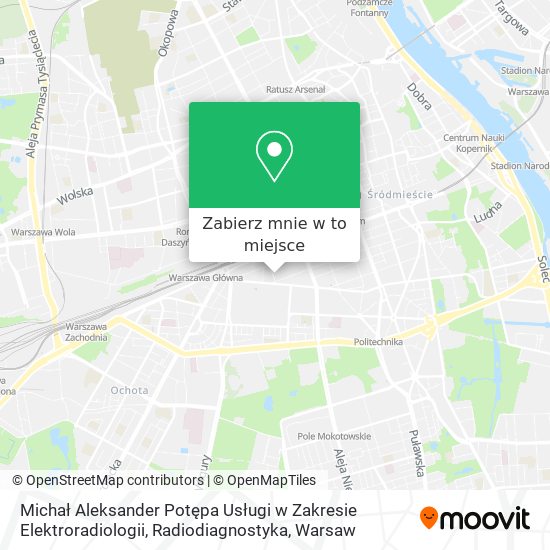 Mapa Michał Aleksander Potępa Usługi w Zakresie Elektroradiologii, Radiodiagnostyka