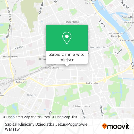 Mapa Szpital Kliniczny Dzieciątka Jezus-Pogotowie