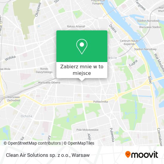 Mapa Clean Air Solutions sp. z o.o.