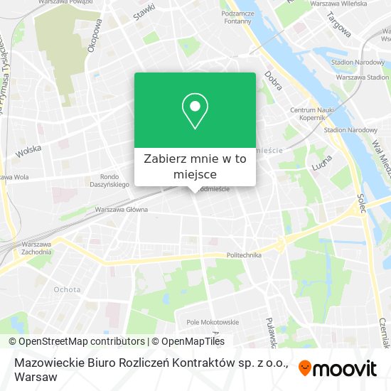 Mapa Mazowieckie Biuro Rozliczeń Kontraktów sp. z o.o.