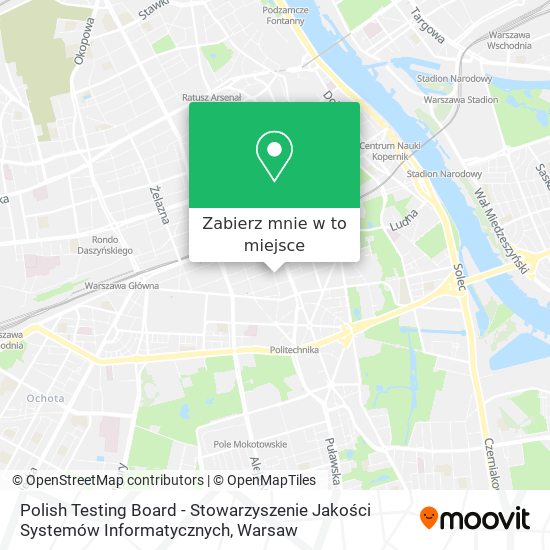 Mapa Polish Testing Board - Stowarzyszenie Jakości Systemów Informatycznych