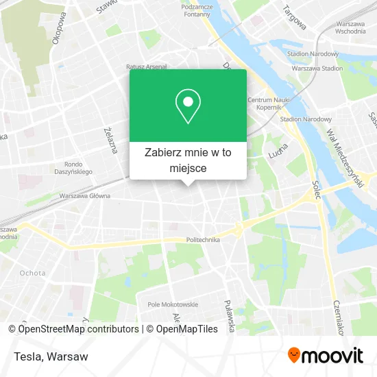 Mapa Tesla