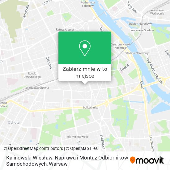 Mapa Kalinowski Wiesław. Naprawa i Montaż Odbiorników Samochodowych