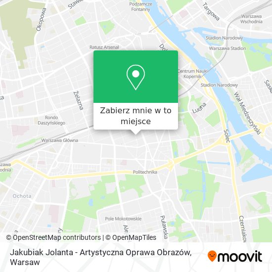 Mapa Jakubiak Jolanta - Artystyczna Oprawa Obrazów