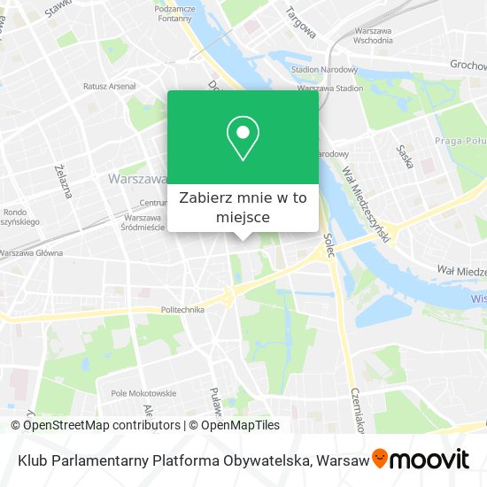 Mapa Klub Parlamentarny Platforma Obywatelska