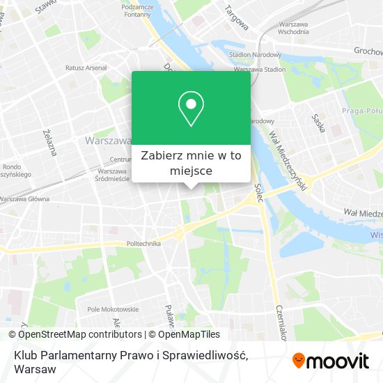 Mapa Klub Parlamentarny Prawo i Sprawiedliwość