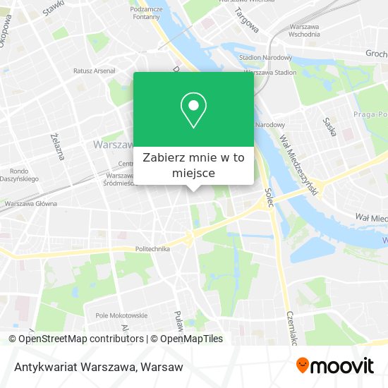 Mapa Antykwariat Warszawa