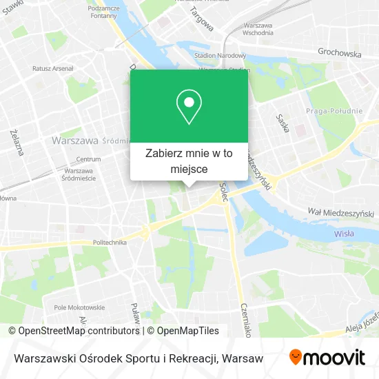 Mapa Warszawski Ośrodek Sportu i Rekreacji