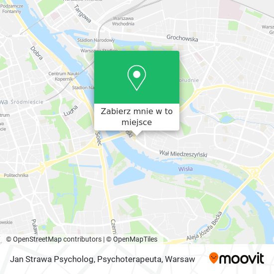 Mapa Jan Strawa Psycholog, Psychoterapeuta