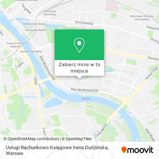 Mapa Usługi Rachunkowo Księgowe Irena Dudzińska