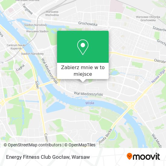 Mapa Energy Fitness Club Gocław