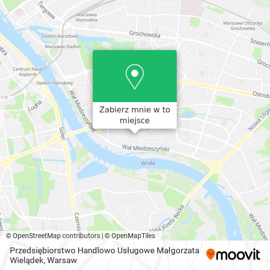 Mapa Przedsiębiorstwo Handlowo Usługowe Małgorzata Wielądek