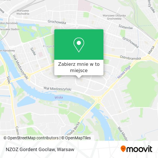 Mapa NZOZ Gordent Gocław