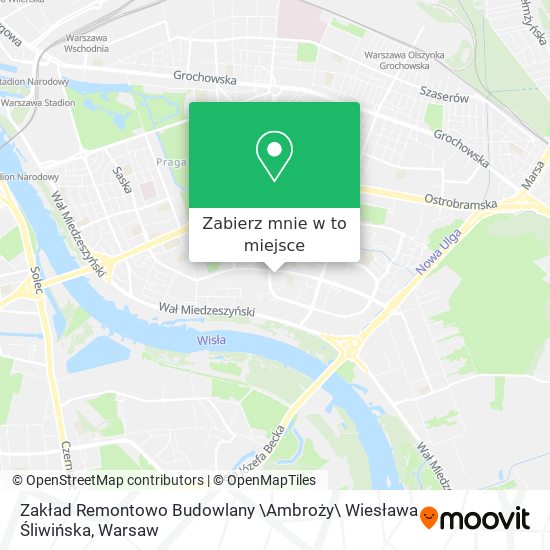 Mapa Zakład Remontowo Budowlany \Ambroży\ Wiesława Śliwińska