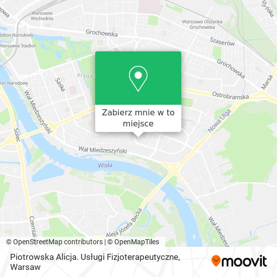 Mapa Piotrowska Alicja. Usługi Fizjoterapeutyczne