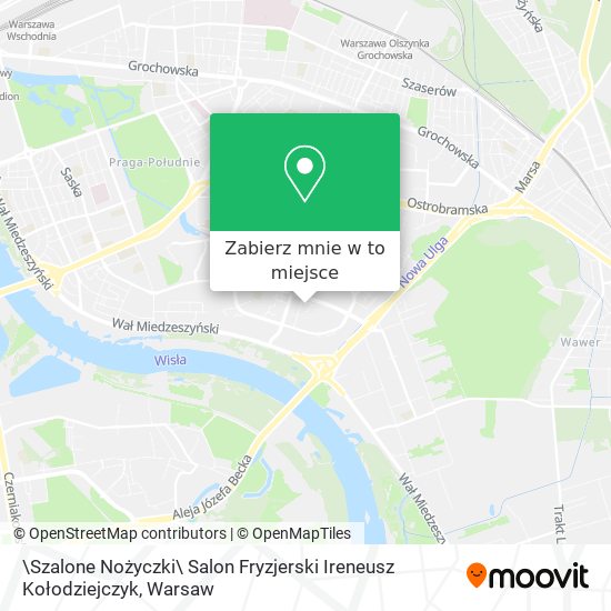 Mapa \Szalone Nożyczki\ Salon Fryzjerski Ireneusz Kołodziejczyk