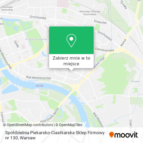 Mapa Spółdzielnia Piekarsko-Ciastkarska Sklep Firmowy nr 130